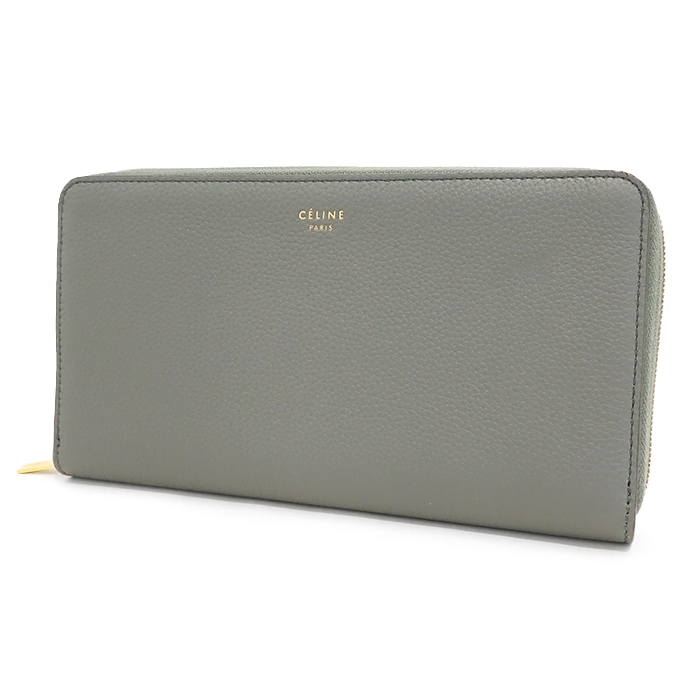 セリーヌ(CELINE) ラージジップドマルチファンクション 長財布グレー×ブルー レザー 105003AU8.10KL ウォレット