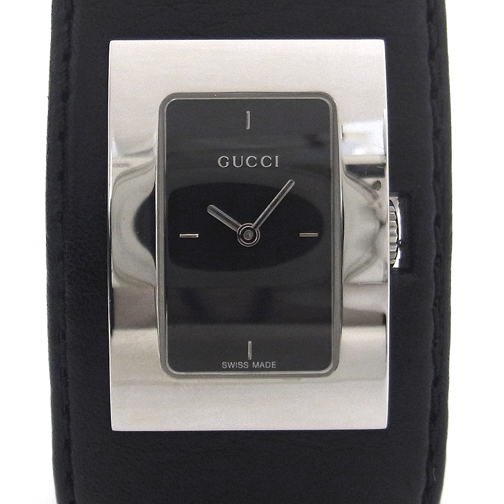 グッチ(GUCCI) バングル時計 7800L レディース腕時計 黒文字盤 箱付き