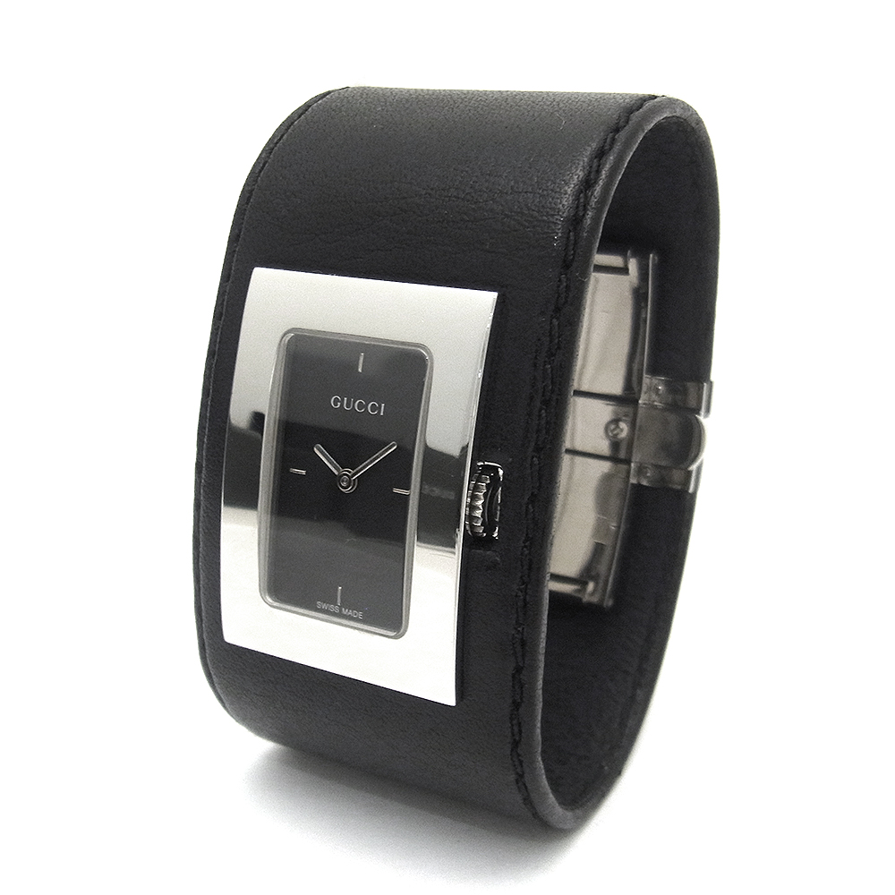 グッチ(GUCCI) バングル時計 7800L レディース腕時計 箱付き 黒文字盤