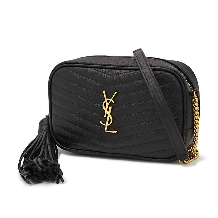 サンローランパリ(SAINT LAURENT PARIS) ルー チェーンショルダーバッグ 585040 レザー タッセル ブラック
