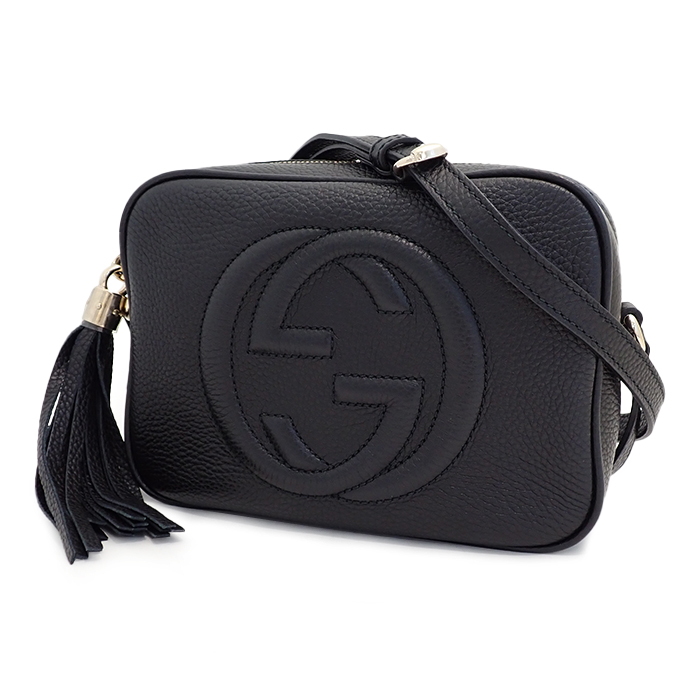 グッチ(GUCCI) ソーホー スモール ディスコバッグ 308364 ショルダーバッグ インターロッキングG 保存袋付き ブラック