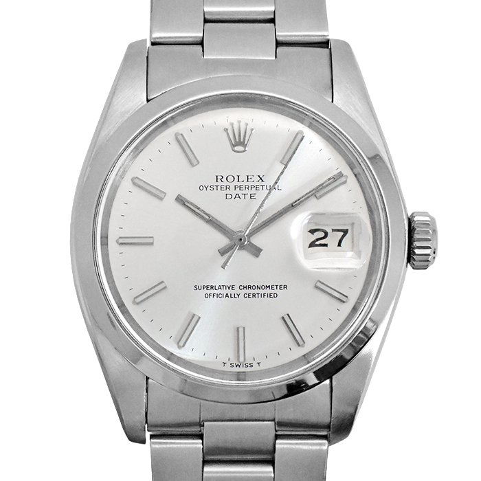 ロレックス(ROLEX) オイスターパーペチュアルデイト 1500 OJ 腕時計 ボーイズサイズ シルバー文字盤