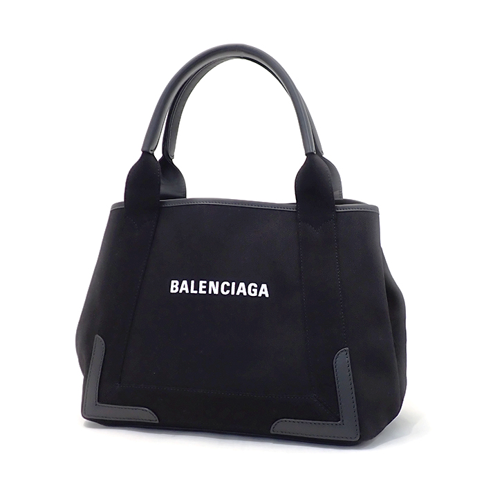 バレンシアガ(BALENCIAGA) ネイビーカバS キャンバストート 339933 ブラック