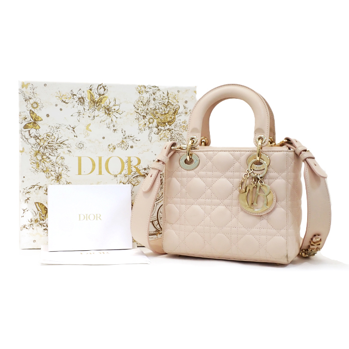 ディオール(Dior)レディーディオール My ABC Dior バッグ スモール M0538OCAL M413 カナージュ ハンドバッグ ピンク