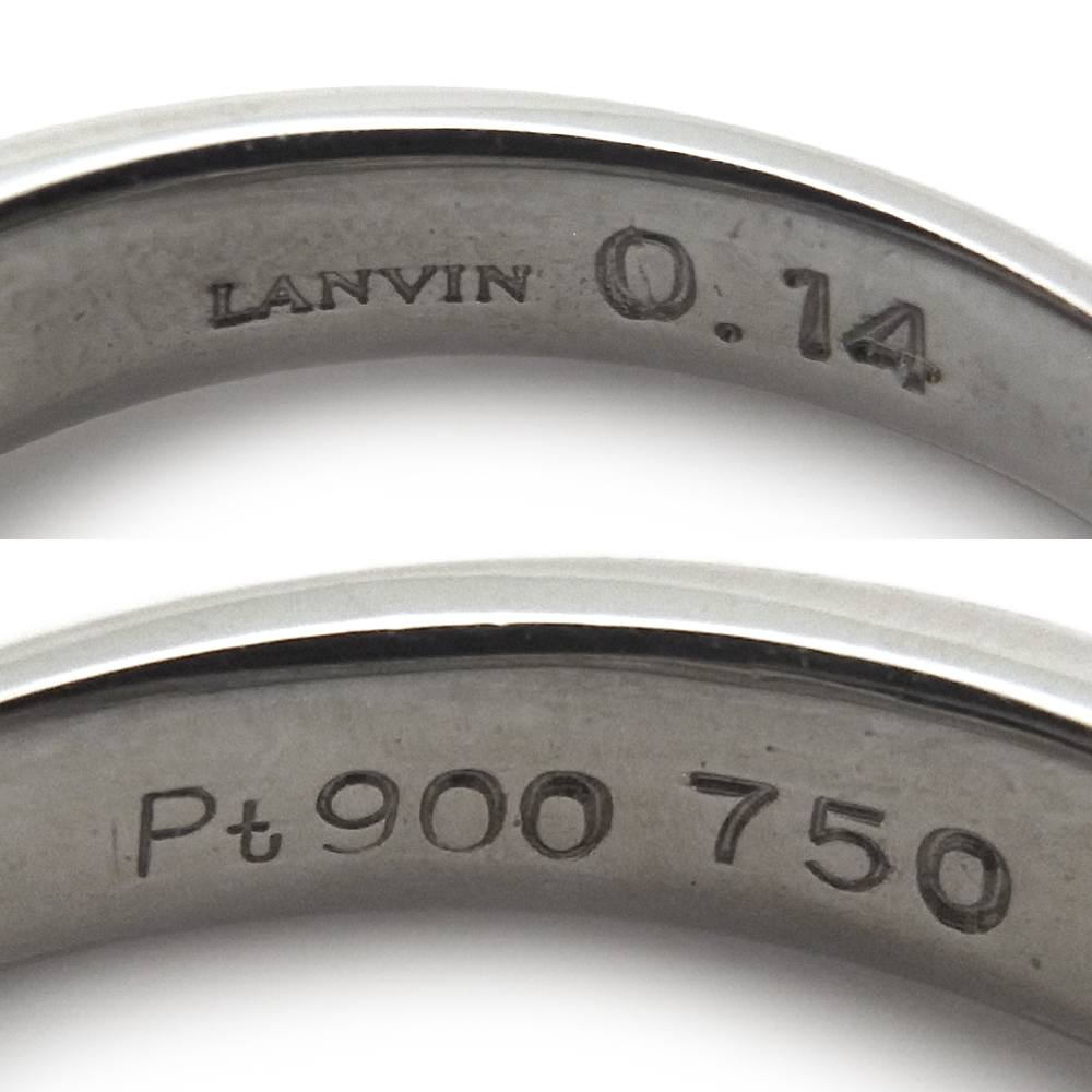 ランバン(LANVIN) Pt900/750YG ダイヤモンド指輪 10号 新品仕上げ済