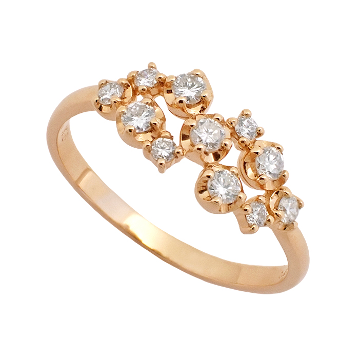 K18PG ダイヤモンド 指輪 12号 ピンクゴールド