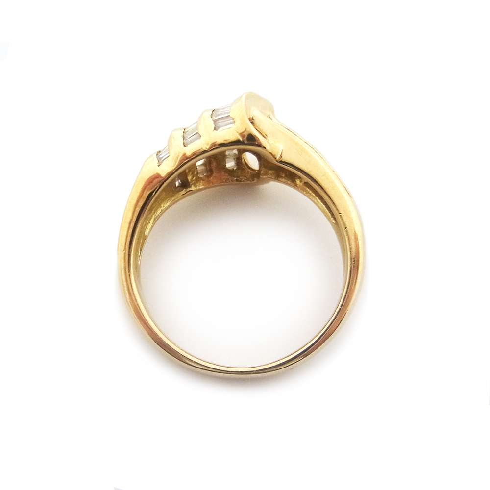 美品『USED』 K18 リング・指輪 ダイヤモンド 0.06ct 1.5g 11号約16mmリング内径