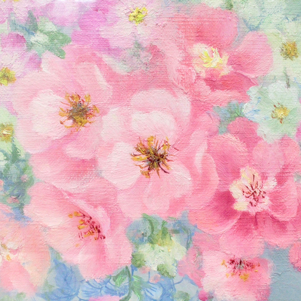 セール価格】磯部晶子(いそべあきこ) 「花のメロディー」 油彩 絵画 F3