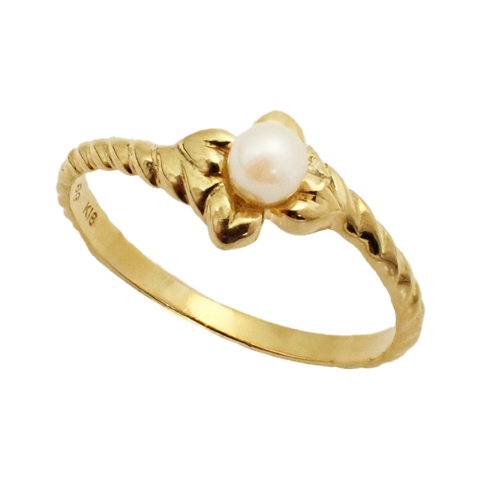 K18 パール指輪 10.5号 ゴールドカラー
