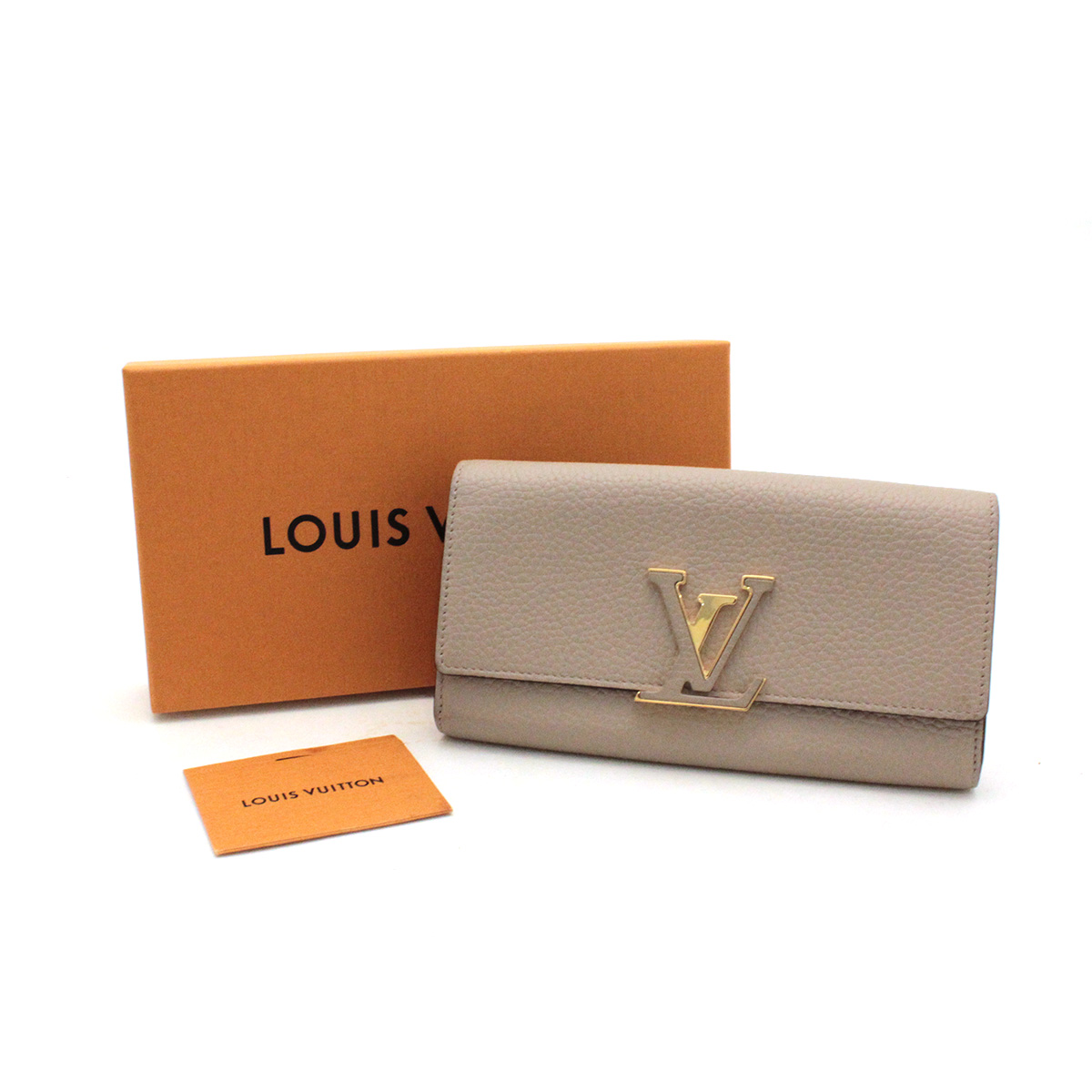 【セール価格】ルイヴィトン(Louis Vuitton) ポルトフォイユ・カプシーヌ M61249 RFID 長財布 トリヨン ガレ グレージュ