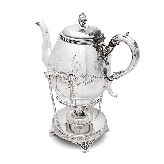 メリデン ビー カンパニー(Meriden B Company) ケトル＆バーナースタンドセット ティーポット ウォーマー シルバーカラー