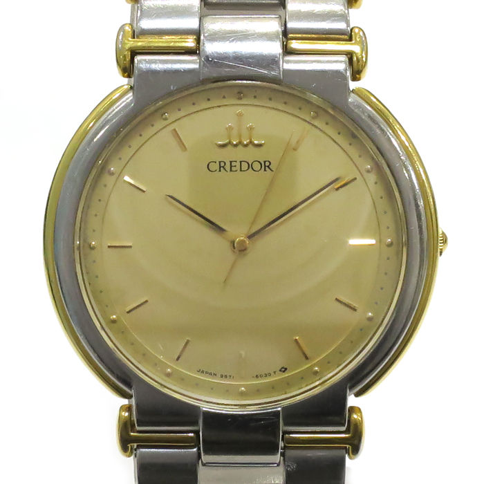 セイコー(SEIKO) クレドール(CREDOR) 9571-6040 メンズ腕時計 ゴールド文字盤