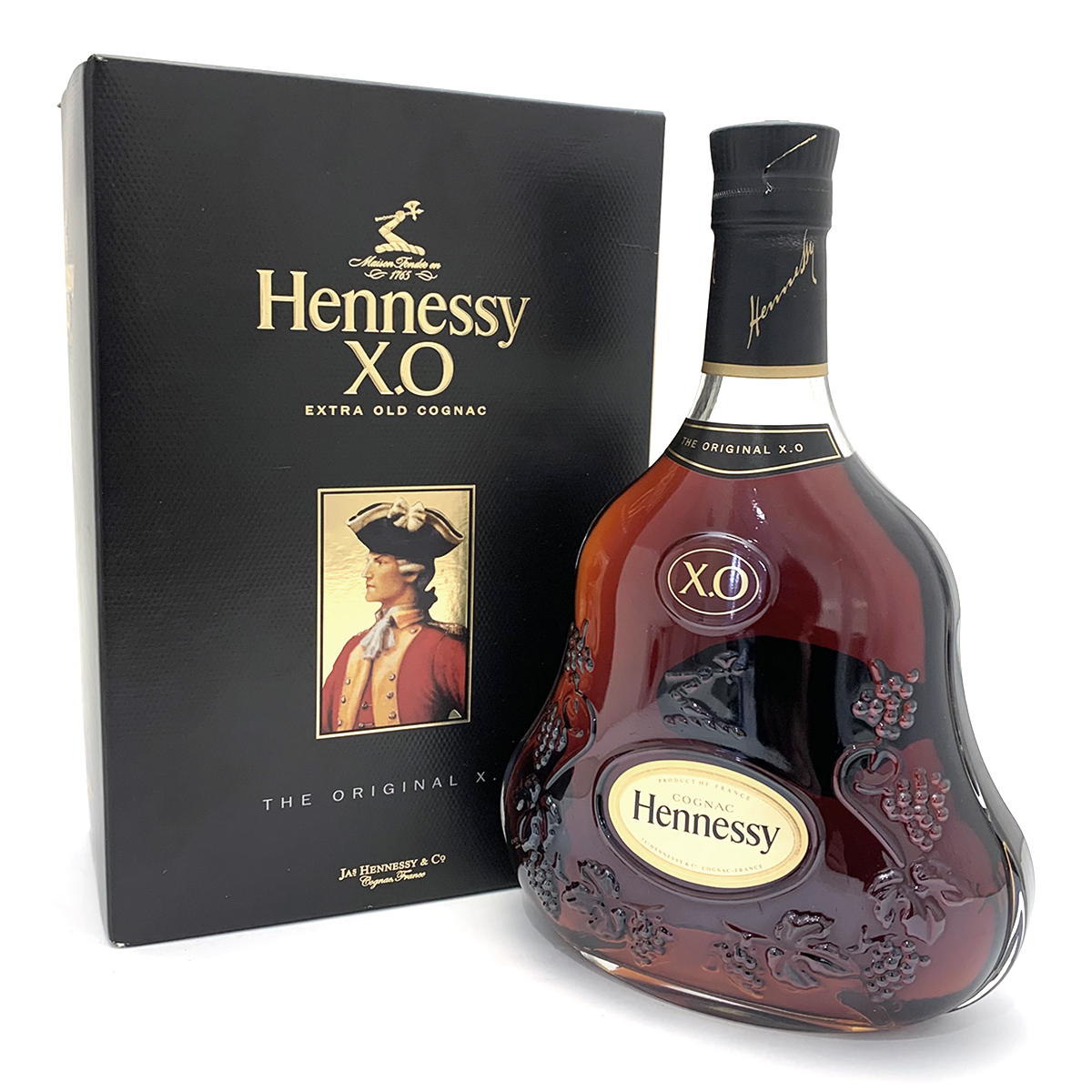 ヘネシー XO (Hennessy XO) コニャック ブランデー 黒キャップ クリアボトル 700ml 40% 箱付き 未開封｜Reizm(リズム)