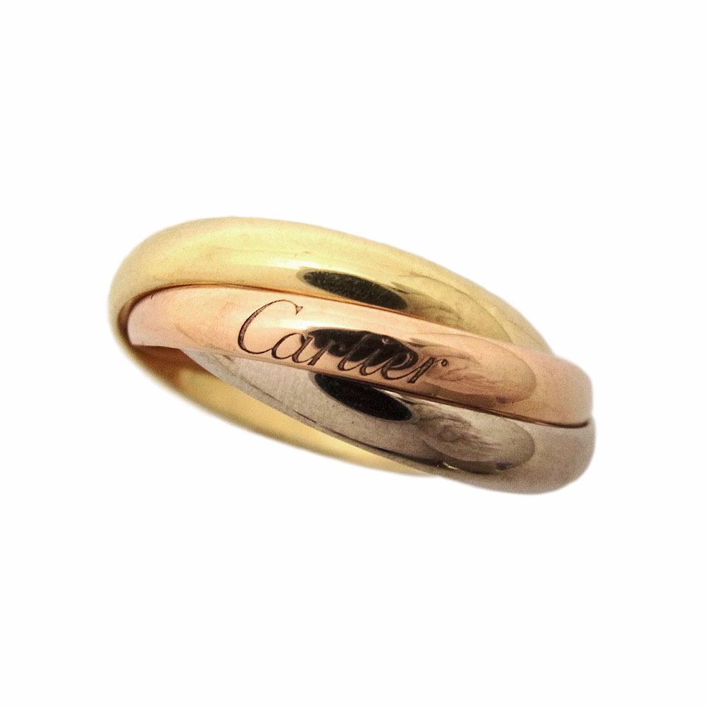カルティエ(Cartier) トリニティリング SM #50  750スリーカラー ホワイトゴールド イエローゴールド ピンクゴールド