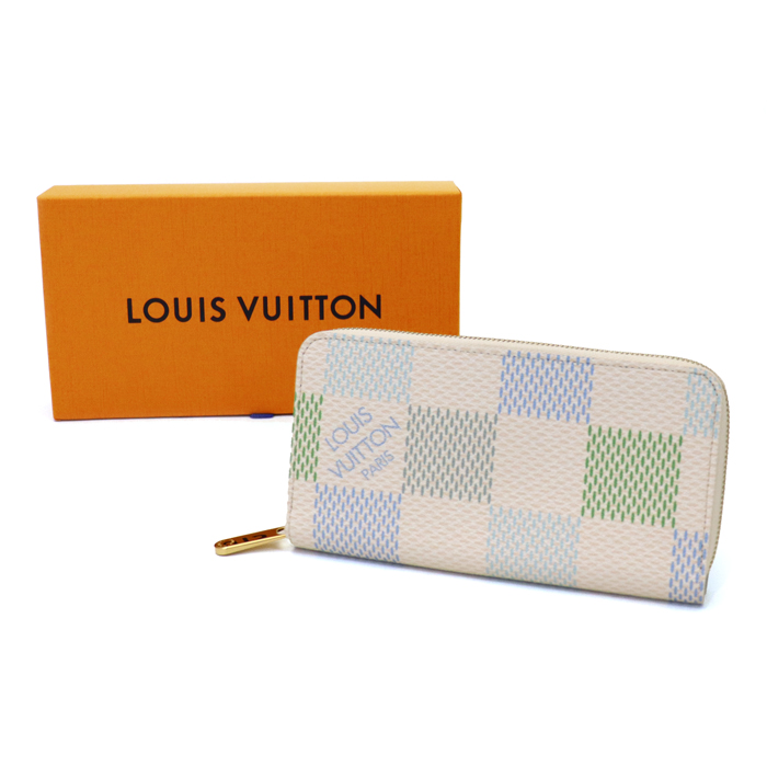 ルイヴィトン(Louis Vuitton) ジッピー・ウォレット N40748 長財布 ダミエリシャス ピスタチオグリーン 新品同様