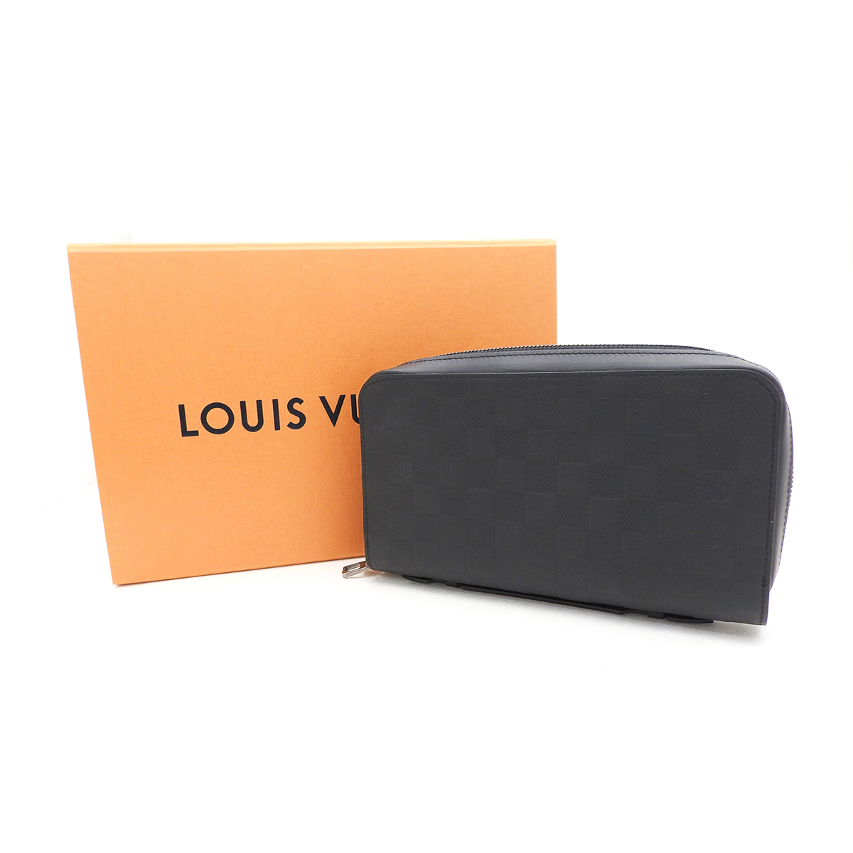 ルイヴィトン(Louis Vuitton) ジッピーXL N61254 ダミエアンフィニ Sランク ブラック