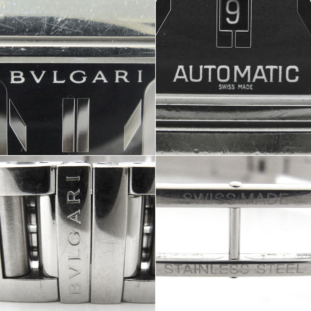 ブルガリ(BVLGARI) レッタンゴロ RT45S レディース腕時計 黒文字盤