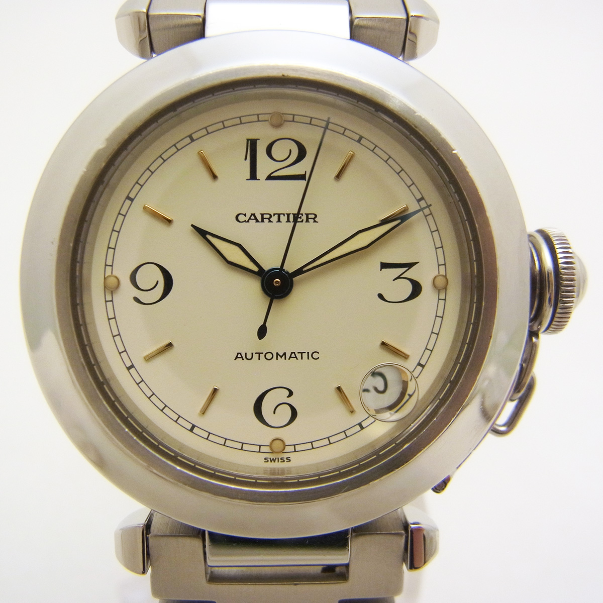 カルティエ (Cartier) パシャC W31015M7 腕時計 白文字盤