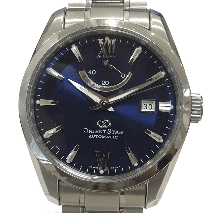 オリエント(ORIENT) オリエントスター AF06-C0-B メンズ腕時計 パワーリザーブ 裏スケ デイト 自動巻き チタニウム ブルー文字盤