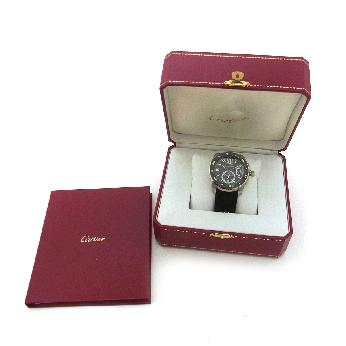 カルティエ（Cartier）カリブル ドゥ カルティエダイバー W7100056 メンズ腕時計 黒文字盤