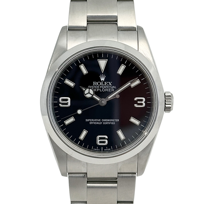 ロレックス(ROLEX) エクスプローラーⅠ 114270 D番 腕時計 メンズ ブラック 新品仕上げ済