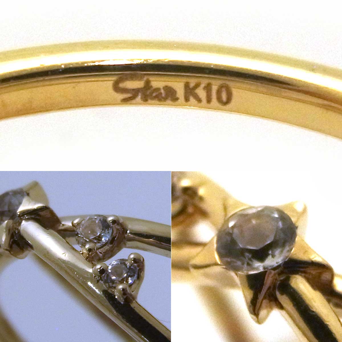 Star Jewelry K10 ゴールド バックル リング スタージュエリー