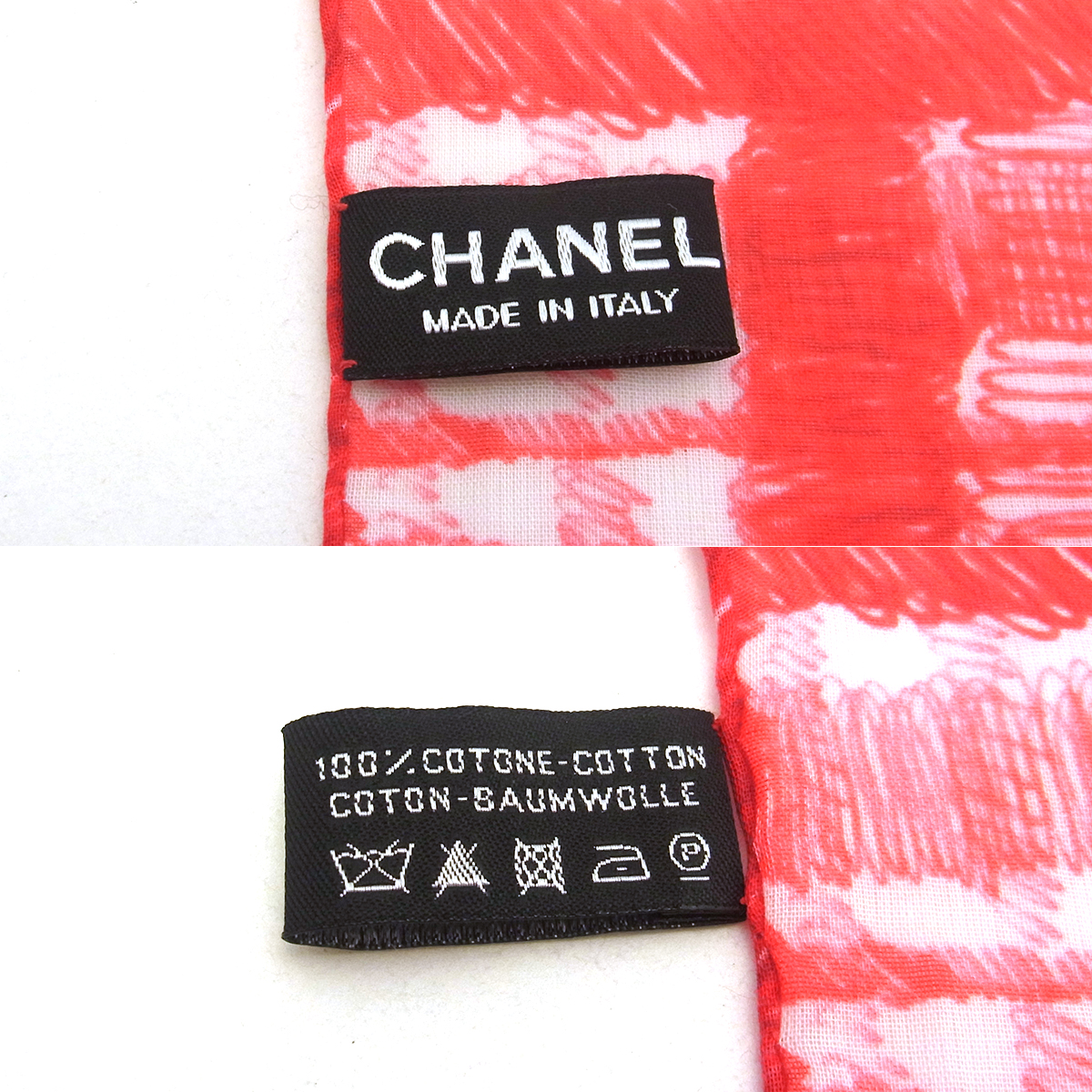 CHANEL cotton100 スカーフ シャネル 小物 バンダナ/スカーフ 【即納