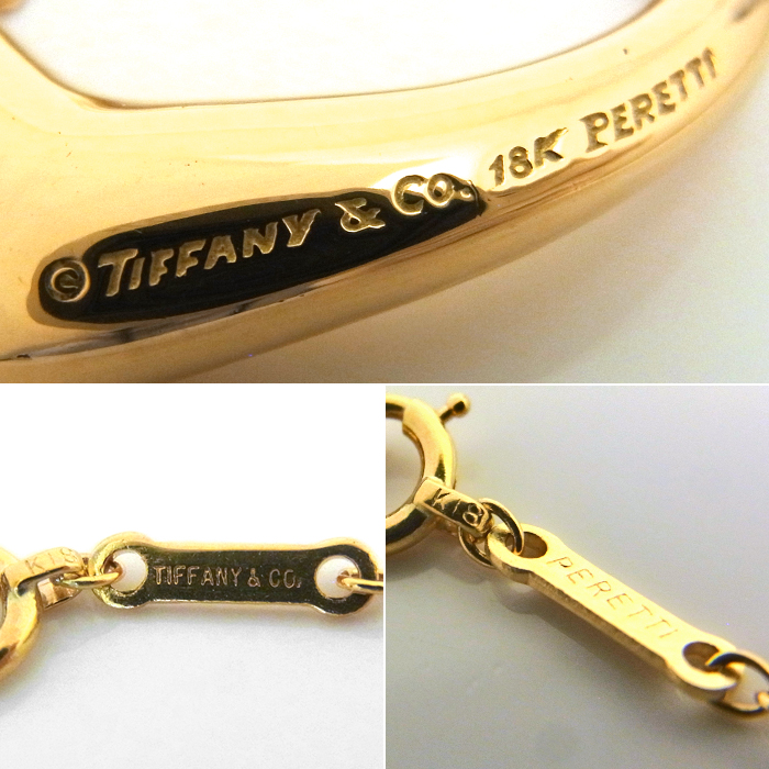 ティファニー(Tiffany & Co.) 18K オープンハート 36mm ロングネックレス エルサ ペレッティ イエローゴールド