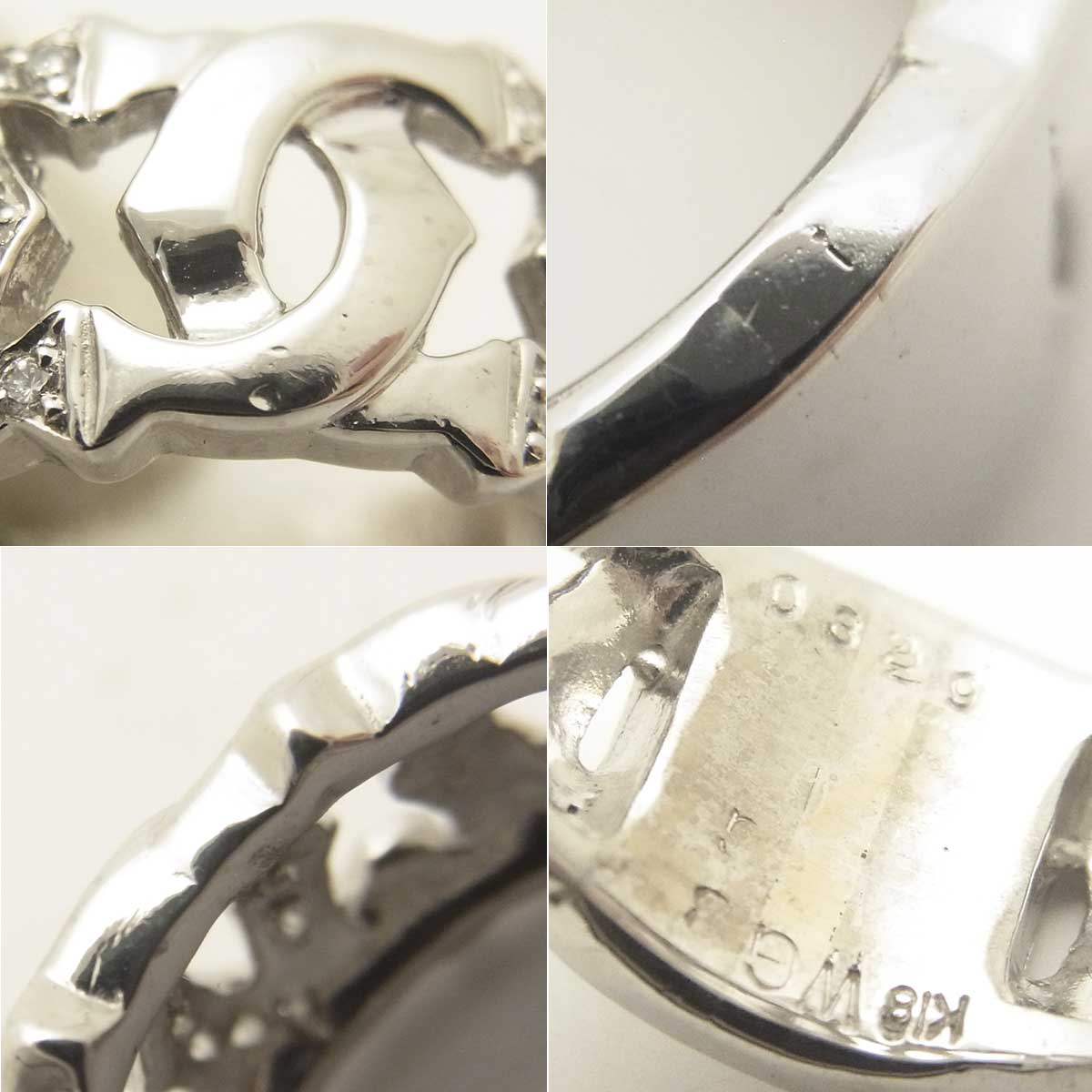 K18WG ダイヤモンド 指輪 13.5号 新品仕上げ済 SAランク シルバーカラー