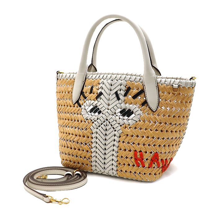 アニヤハインドマーチ(ANYA HINDMARCH) バスケット トートバッグ ニーソン Mini Eyes ショルダーバッグ