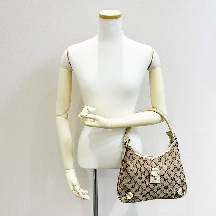 GUCCI グッチ アビー 130738 GGキャンバス ワンショルダー バッグ ブラウン Y4261493 グッチ GUCCI ワンショルダーバッグ GGキャンバス アビー 茶 ピンク