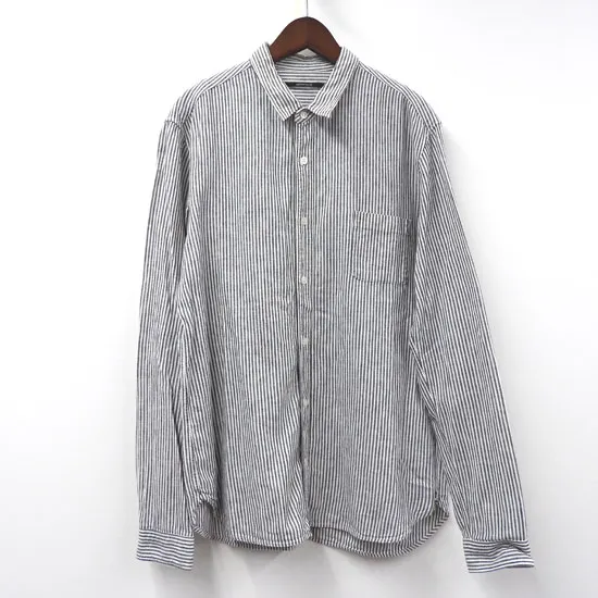 【セール価格】アメリカンラグシー(AMERICAN RAG CIE) ストライプ柄シャツ サイズ3 春秋 灰色