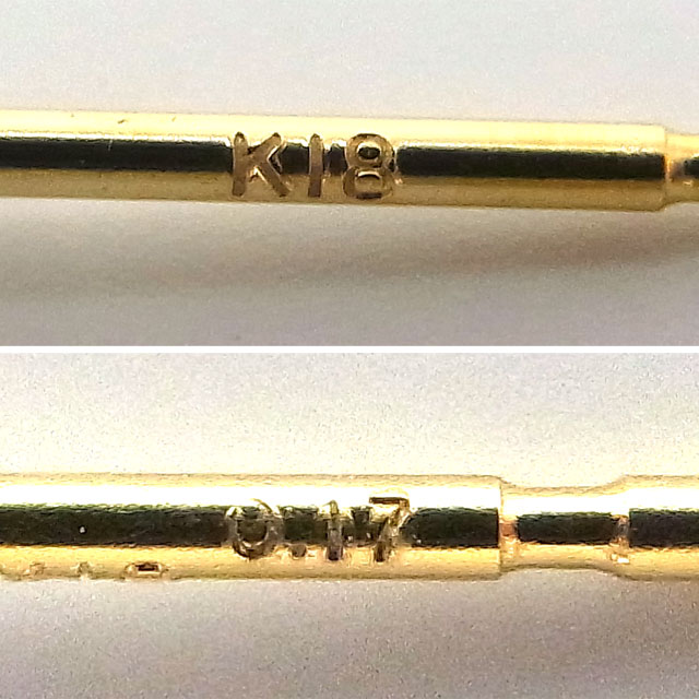 K18 ダイヤモンドピアス ゴールドカラー