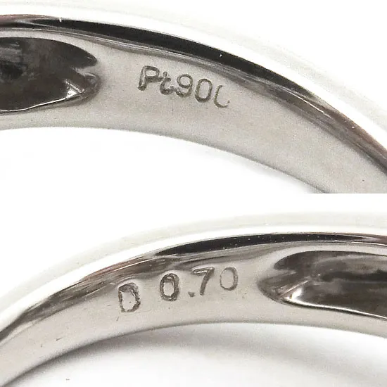 Pt900 パール・ダイヤモンド指輪 6.5号 シルバーカラー