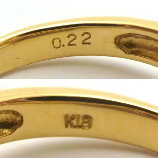 K18 パール指輪 ゴールドカラー