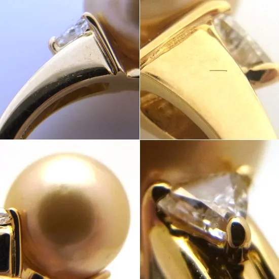 K18 パール指輪 ゴールドカラー