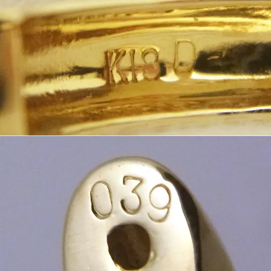 K18 ダイヤモンド ピアス ゴールドカラー