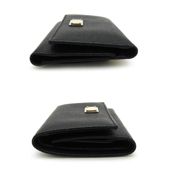 ドルチェ＆ガッバーナ(DOLCE & GABBANA) 三つ折りコンパクト財布 BI0770 ブラック