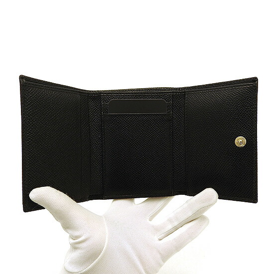 ドルチェ＆ガッバーナ(DOLCE & GABBANA) 三つ折りコンパクト財布 BI0770 ブラック