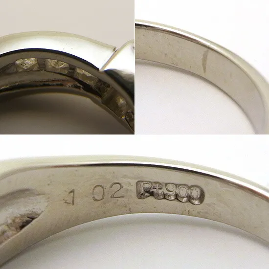 Pt900 ダイヤモンド指輪 11.5号 シルバーカラー